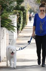 OLIVIA WILDE Takes Her Dog for a Walk in Los Angeles