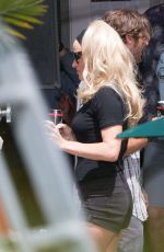 PAMELA ANDERSON on the Set of a Commercial in Auckland
