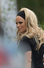 PAMELA ANDERSON on the Set of a Commercial in Auckland