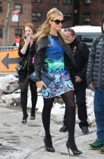 PARIS HILTON Arrives at Lincoln Centre During Mmercedes-Benz Fashion Week in new York