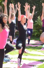 PINK at Yoga Fundraiser Benefiting the Margie Petersen Breast Center in Los Angeles