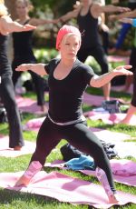 PINK at Yoga Fundraiser Benefiting the Margie Petersen Breast Center in Los Angeles