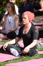 PINK at Yoga Fundraiser Benefiting the Margie Petersen Breast Center in Los Angeles