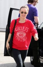 Pregnant OLIVIA WILDE Arrives at Pilates Class in Los Angeles