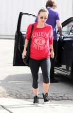 Pregnant OLIVIA WILDE Arrives at Pilates Class in Los Angeles