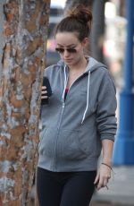 Pregnant OLIVIA WILDE Leaves a Gym in West Hollywood