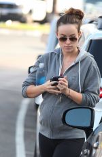 Pregnant OLIVIA WILDE Leaves a Gym in West Hollywood