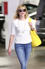 REESE WITHERSOON in Jeans Out for Lunch in Brentwood