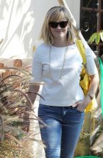 REESE WITHERSOON in Jeans Out for Lunch in Brentwood