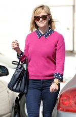 REESE WITHERSPOON in Jeans Out for Lunch in Brentwood