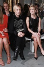 REESE WITHERSPOON in Leather Dress at Mercedes Benz Fashion Week in New York