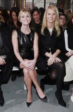 REESE WITHERSPOON in Leather Dress at Mercedes Benz Fashion Week in New York