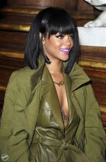 RIHANNA at Balmain Fashion Show in Paris