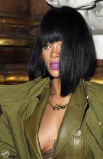 RIHANNA at Balmain Fashion Show in Paris