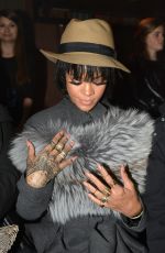 RIHANNA at Lanvin Fall/Winter 2014/2015 Fashion Show in Paris