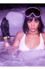 RIHANNA in Bikini in Hot Tub in Aspen