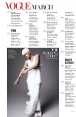 RIHANNA in Vogue Magazine, March 2014