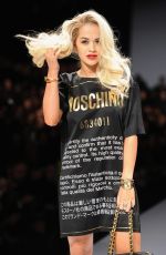 RITA ORA at Moschino Fashion Show in Milan