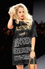 RITA ORA at Moschino Fashion Show in Milan
