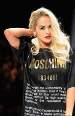 RITA ORA at Moschino Fashion Show in Milan