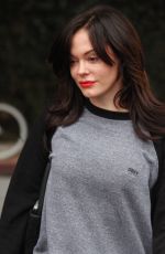 ROSE MCGOWAN Leaves a Gym in West Hollywood