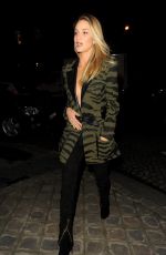 ROSIE HUNTINGTON-WHITELEY Leaves Her Hotel in Paris