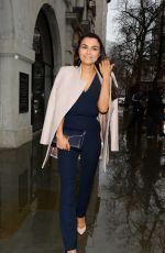 SAMANTHA BARKS Arrives at London Fashion Week at Somerset House