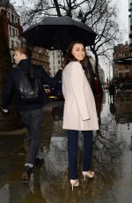 SAMANTHA BARKS Arrives at London Fashion Week at Somerset House