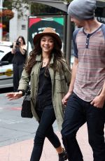SARAH HYLAND and Matt Prokop Out in Sydney