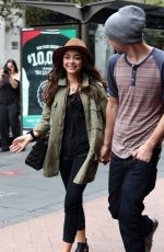 SARAH HYLAND and Matt Prokop Out in Sydney