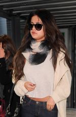 SELENA GOMEZ Arrives at Heathrow Airport in London