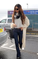 SELENA GOMEZ Arrives at Heathrow Airport in London