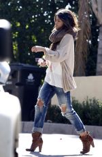 SELENA GOMEZ in Ripped Jeans Out in Los Angeles