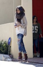 SELENA GOMEZ in Ripped Jeans Out in Los Angeles