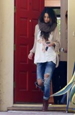 SELENA GOMEZ in Ripped Jeans Out in Los Angeles