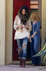 SELENA GOMEZ in Ripped Jeans Out in Los Angeles