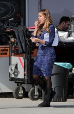 SOFIA VERGARA on the Set of Modern Family in Los Angeles