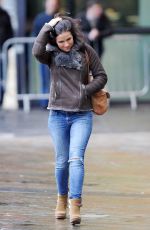 SUSANNA REID in Jeans Arrives at BBC Studios in Manchester