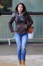SUSANNA REID in Jeans Arrives at BBC Studios in Manchester