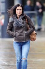 SUSANNA REID in Jeans Arrives at BBC Studios in Manchester