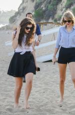 TAYLOR SWIFT and LORDE at a Beach in Malibu