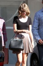 TAYLOR SWIFT in Short Dress Leaves a Gym in West Hollywood