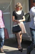 TAYLOR SWIFT in Short Dress Leaves a Gym in West Hollywood