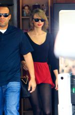 TAYLOR SWIFY in Red Skirt Leaves a Dance Class in Los Angeles
