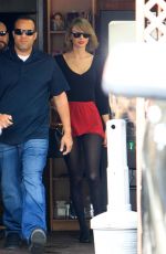 TAYLOR SWIFY in Red Skirt Leaves a Dance Class in Los Angeles