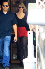 TAYLOR SWIFY in Red Skirt Leaves a Dance Class in Los Angeles
