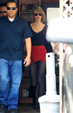 TAYLOR SWIFY in Red Skirt Leaves a Dance Class in Los Angeles