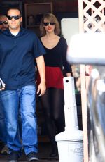 TAYLOR SWIFY in Red Skirt Leaves a Dance Class in Los Angeles