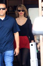 TAYLOR SWIFY in Red Skirt Leaves a Dance Class in Los Angeles