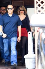 TAYLOR SWIFY in Red Skirt Leaves a Dance Class in Los Angeles